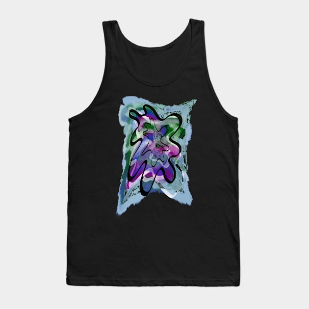 Ink Splot Outline Tank Top by Michelle Le Grand